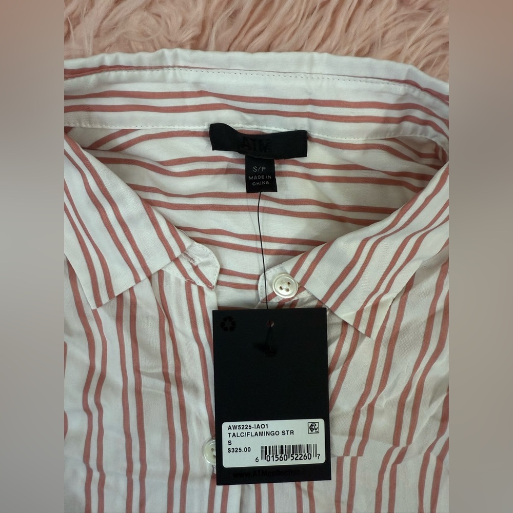 ATM Anthony Thomas Melillo Flamingo Blouse Button Up Shirt - Picture 2 of 9